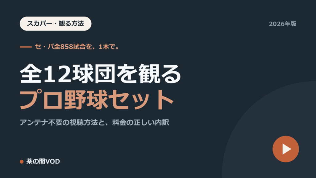 スカパー！プロ野球セットでセ・パ全858試合を観る方法と料金のアイキャッチ
